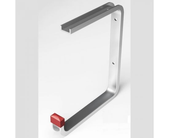 Настенный крюк ЛУКА алюминиевый, вынос 175 мм высота 210 мм, до 15 кг, анодированный УТ000025390 