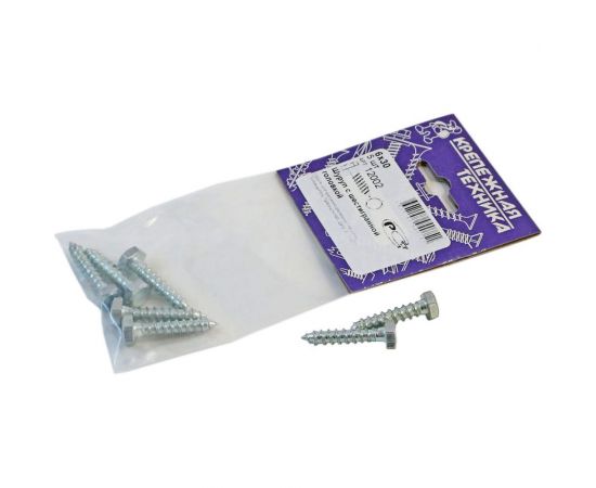 Шуруп с шестигранной головкой крепежная техника 6x30 5 шт. 12002 – изображение 2