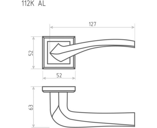Дверная ручка НОРА-М 112К AL золото 16583 – изображение 3