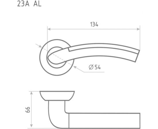 Дверная ручка НОРА-М 23А AL мат.кофе 16087 – изображение 3