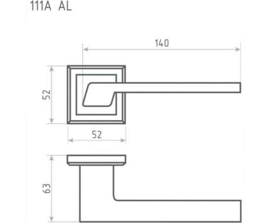 Дверная ручка НОРА-М 111К AL ст.бронза 16258 – изображение 3