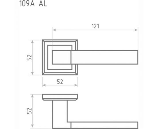 Дверная ручка НОРА-М 109К AL ст.медь 16134 – изображение 3