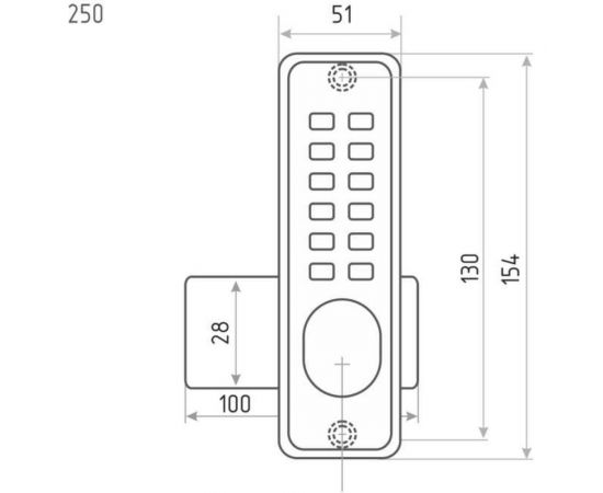 Кодовый замок НОРА-М 250 старая бронза 7303 – изображение 3