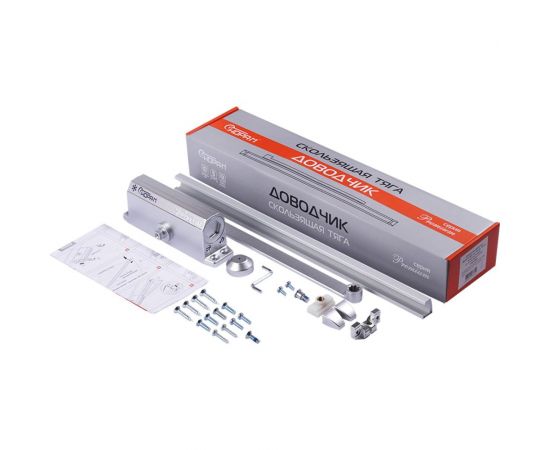 Дверной доводчик НОРА-М 3S Slider скользящая тяга, для дверей до 70 кг, серебро 18764 – изображение 4