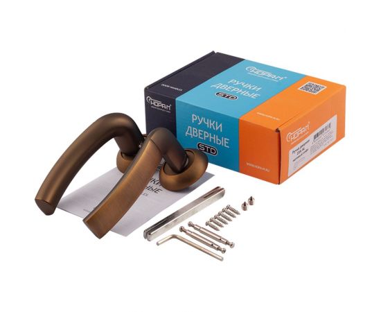 Дверная ручка НОРА-М 23А AL мат.кофе 16087 – изображение 4