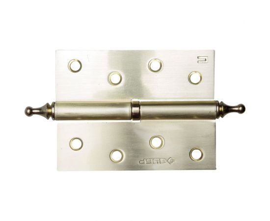 Дверная разъемная петля Зубр Эксперт 1 подшипник цвет матовая латунь SB правая с крепежом 100x75x2.5 мм 2 шт. 37605-100-3R 