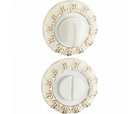 Санузловая накладка Вантаж (белый; золото) BK10WG 