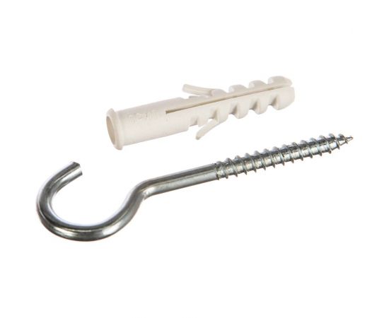 Распорный дюбель Зубр МАСТЕР тип ЕВРО с шурупом-полукольцом, 10х50 / 6х90 мм, 4 шт 30686-10-50 