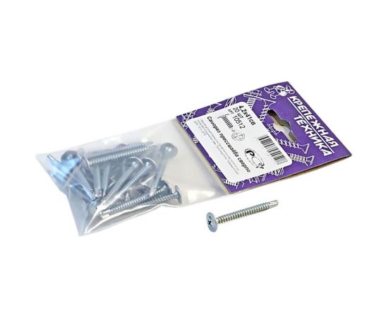 Саморез крепежная техника прессшайба, сверло, 4,2x41 20 шт. 10512 – изображение 2