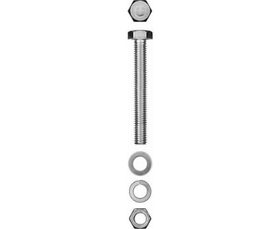 Болт с шестигранной головкой в комплекте с гайкой, шайбой, шайбой пружинной, ЗУБР, МАСТЕР, 303436-10-070 – изображение 2