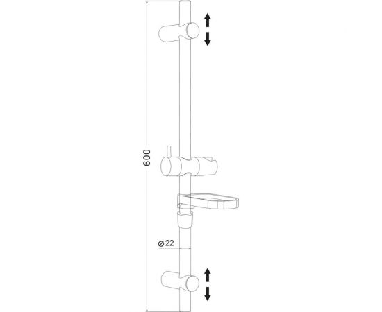 Штанга для душа OLIVES KD07 – изображение 2