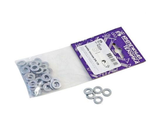 Плоская шайба крепежная техника DIN 125, М6 50 шт. 42008 – изображение 2