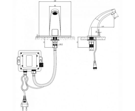 Сенсорный кран для умывальника ZOLLEN SENSOR SE92630132 463195 – изображение 2