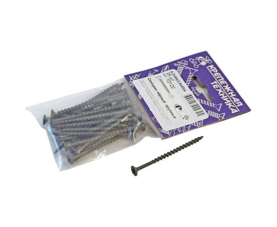 Саморез крепежная техника черный, 4,2x64 к 25 шт. 10122 – изображение 2