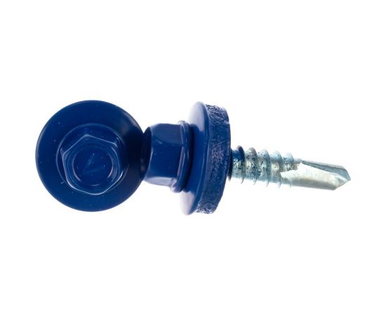 Кровельный саморез крепежная техника ультрамарин RAL 5002, 5.5х25 мм, 250 шт 420418 БК – изображение 2