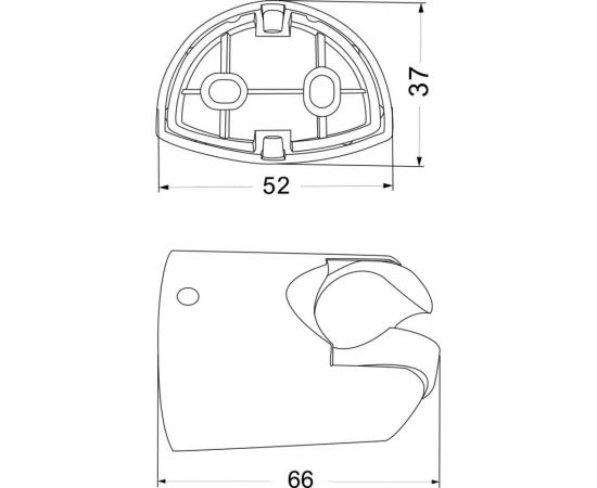 Держатель для душевой лейки OLIVES поворотный S01B – изображение 2