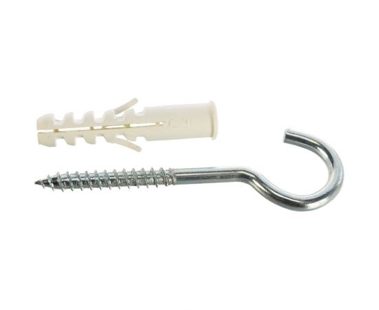 Распорный дюбель Зубр МАСТЕР тип ЕВРО с шурупом-полукольцом, 10х50 / 6х90 мм, 4 шт 30686-10-50 – изображение 3