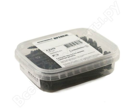 Саморез Качественный Крепеж 4,2х70 потай, крупная резьба, оксид 100 шт 0200375 КЧ – изображение 3