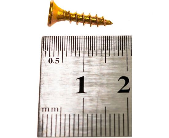 Шуруп, жёлтый цинк Крепежная техника 3,5х16 1000шт 431316 БК – изображение 3