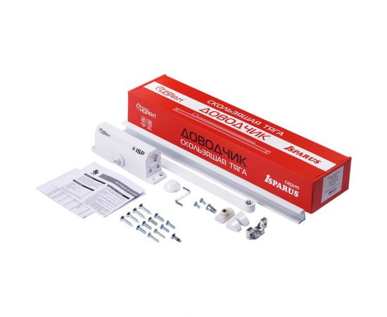 Дверной доводчик НОРА-М Isparus 440 Slider скользящая тяга, для дверей до 130 кг, белый 18781 – изображение 4