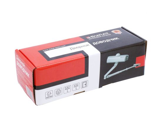 Дверной доводчик БУЛАТ ДД 502/2 A-W, 25-45 кг, белый 13496 – изображение 4