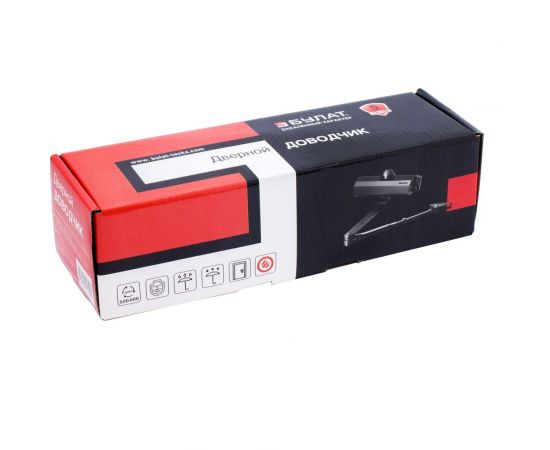 Дверной доводчик БУЛАТ ДД 502/3 A-S, 40-65 кг, серебро 13498 – изображение 4