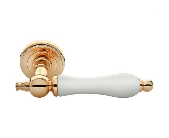 Дверная ручка MORELLI цвет-золото/белый MH-42-CLASSIC PG/W 9011400 