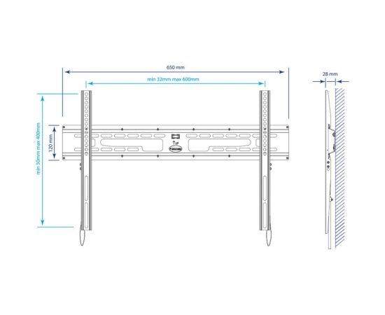 TV кронштейн Kromax FLAT 1 new black 26007 – изображение 2