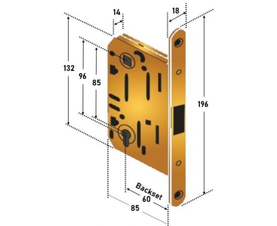 Бесшумная магнитная сантехническая защелка PIRUETTE M6096BK CHROME 34501101 – изображение 2