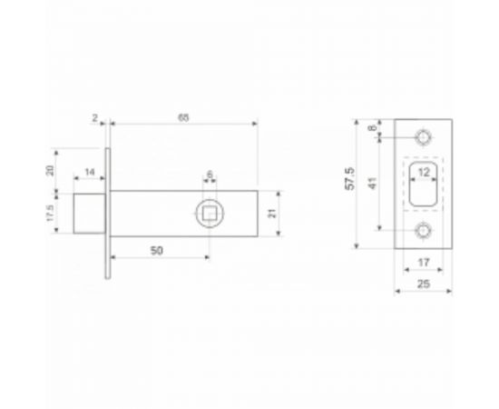Защелка Аллюр L50-8M SN (матовый никель; магнитная; без ручек) 11582 – изображение 2