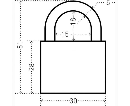 Навесной замок Аллюр ВС1Ч-4503 (5 мм; 5 ключей) 1415 – изображение 2