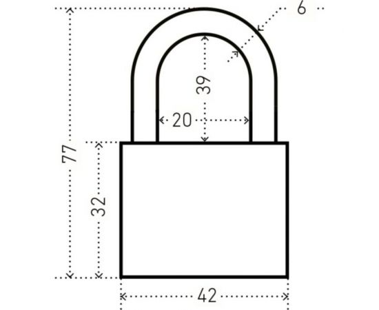 Навесной замок Аллюр ВС1Ч- 364ПД черный, 5 ключей, d6 мм, дл. дужка 12550 – изображение 2