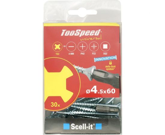 Шурупы ЕВРОПАРТНЕР TooSpeed 4,5x60 30 шт., Бита TS2 SC44 2530 1 – изображение 2