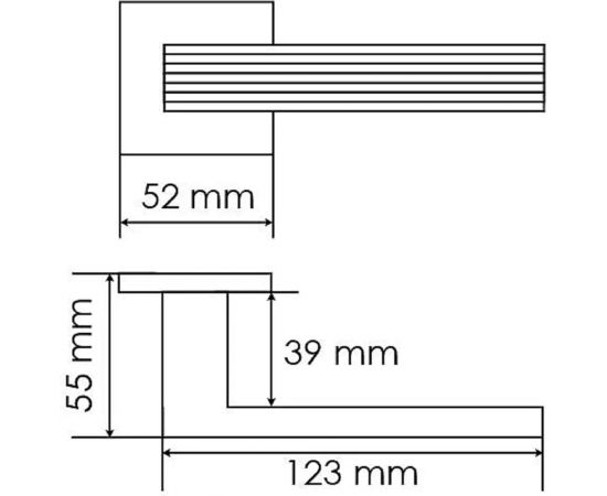 Дверная ручка MORELLI MH-52-S6 BL ""Maglev"" на квадратной розетке 6 мм, черная 9013185 – изображение 2