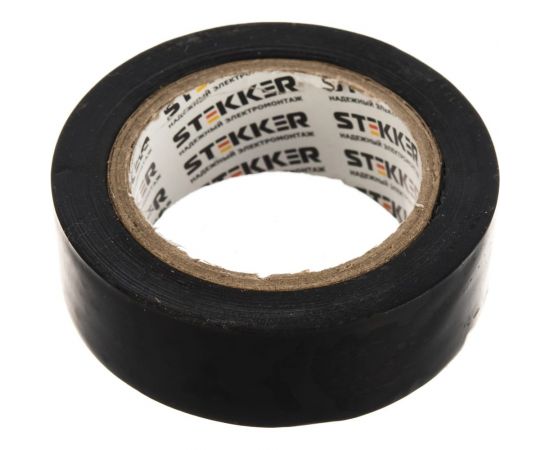 Изоляционная лента STEKKER 0,13x19 мм, 10 м, черная, INTP01319-10 32834 – изображение 2