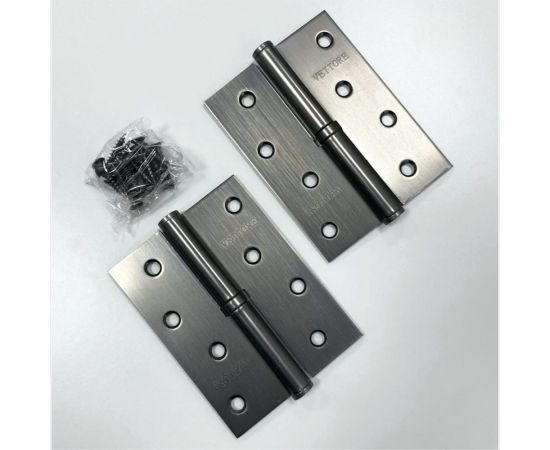 Съёмная петля VETTORE 100х75х2.5mm-1BB GR-L левая, графит 20481 – изображение 2