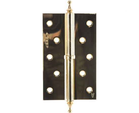 Дверная разъемная петля Зубр Эксперт 1 подшипник цвет латунь PB левая с крепежом 125x75x2.5 мм 2 шт. 37605-125-1L – изображение 2