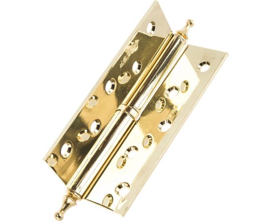 Дверная разъемная петля Зубр Эксперт 1 подшипник цвет латунь PB левая с крепежом 125x75x2.5 мм 2 шт. 37605-125-1L – изображение 3