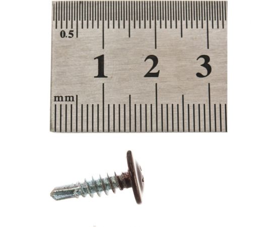 Саморезы с прессшайбой и сверлом по листовому металлу до 2мм Зубр RAL-8017 PH2 4,2х16мм 500шт 300211-42-016-8017 – изображение 3