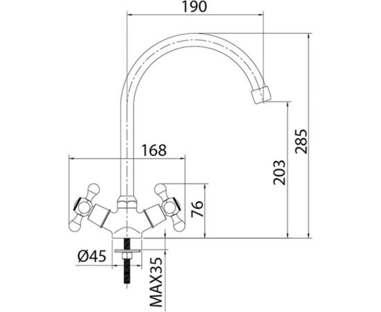 Смеситель для кухни Milardo Duplex DUPSB0JM05 – изображение 3