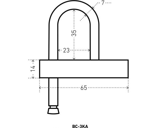Навесной замок Аллюр ВС-3КА блистер, d=7 мм, одна секретность 1491 – изображение 3