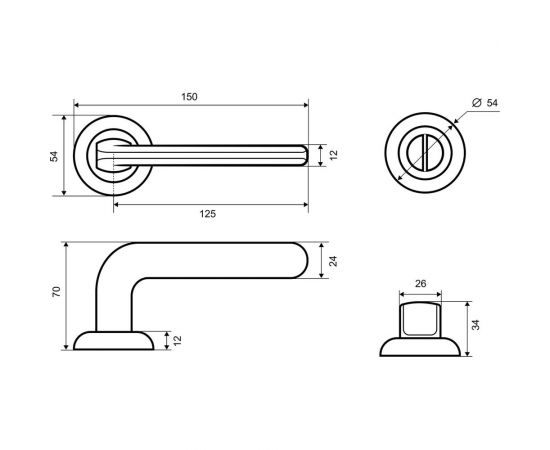 Комплект для двери Palladium SET 34 L 170 BK GF СТ-00001024 – изображение 4