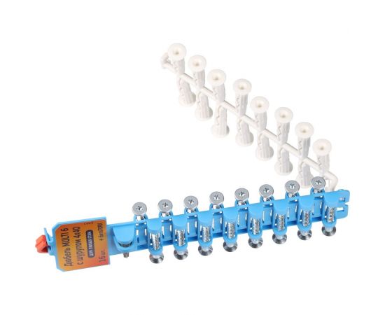 Набор дюбель ЕВРОПАРТНЕР Multi 6 шуруп 4х40 16 шт. KM1 0154 – изображение 4