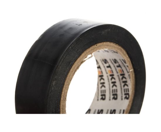 Изоляционная лента STEKKER 0,13x19 мм, 10 м, черная, INTP01319-10 32834 – изображение 4