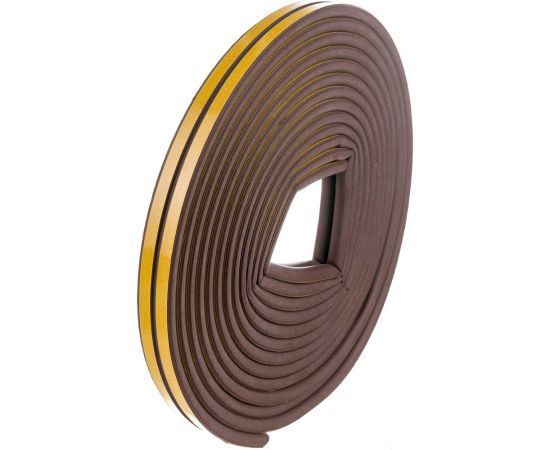 Самоклеящийся уплотнитель Sila D-профиль, 12 м, коричневый В12 SILADВ12 – изображение 5