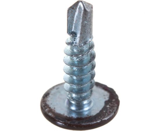 Саморезы с прессшайбой и сверлом по листовому металлу до 2мм Зубр RAL-8017 PH2 4,2х16мм 500шт 300211-42-016-8017 – изображение 5