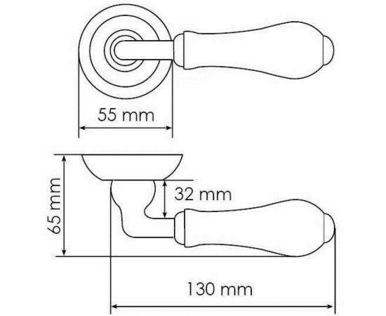 Дверная ручка MORELLI цвет-старая мат.бронза/шампань MH-41-CLASSIC OMB/CH 9011393 – изображение 6