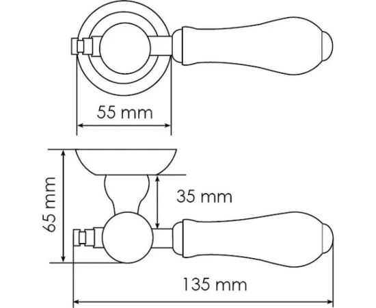 Дверная ручка MORELLI цвет-золото/белый MH-42-CLASSIC PG/W 9011400 – изображение 8