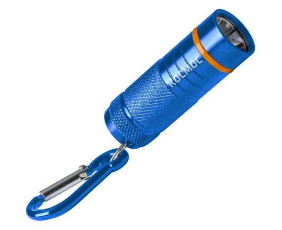 Фонарь брелок КОСМОС 1Вт LED/4xLR44 входят в комплект/корпус анодированный алюминий/карабин, KOC205B 