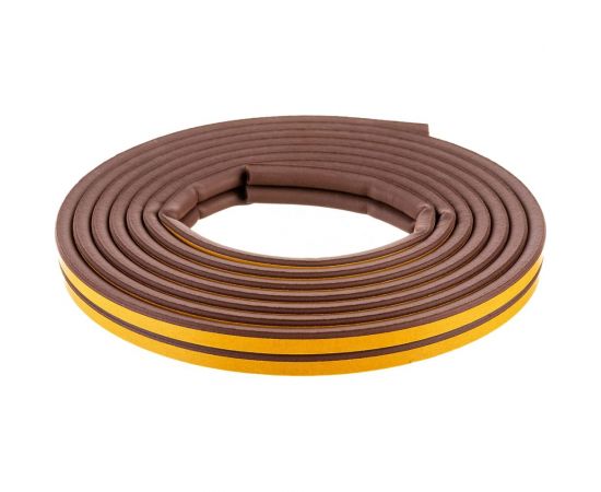 Самоклеящийся уплотнитель Sila D-профиль, 6 м, коричневый В6 SILADВ6 